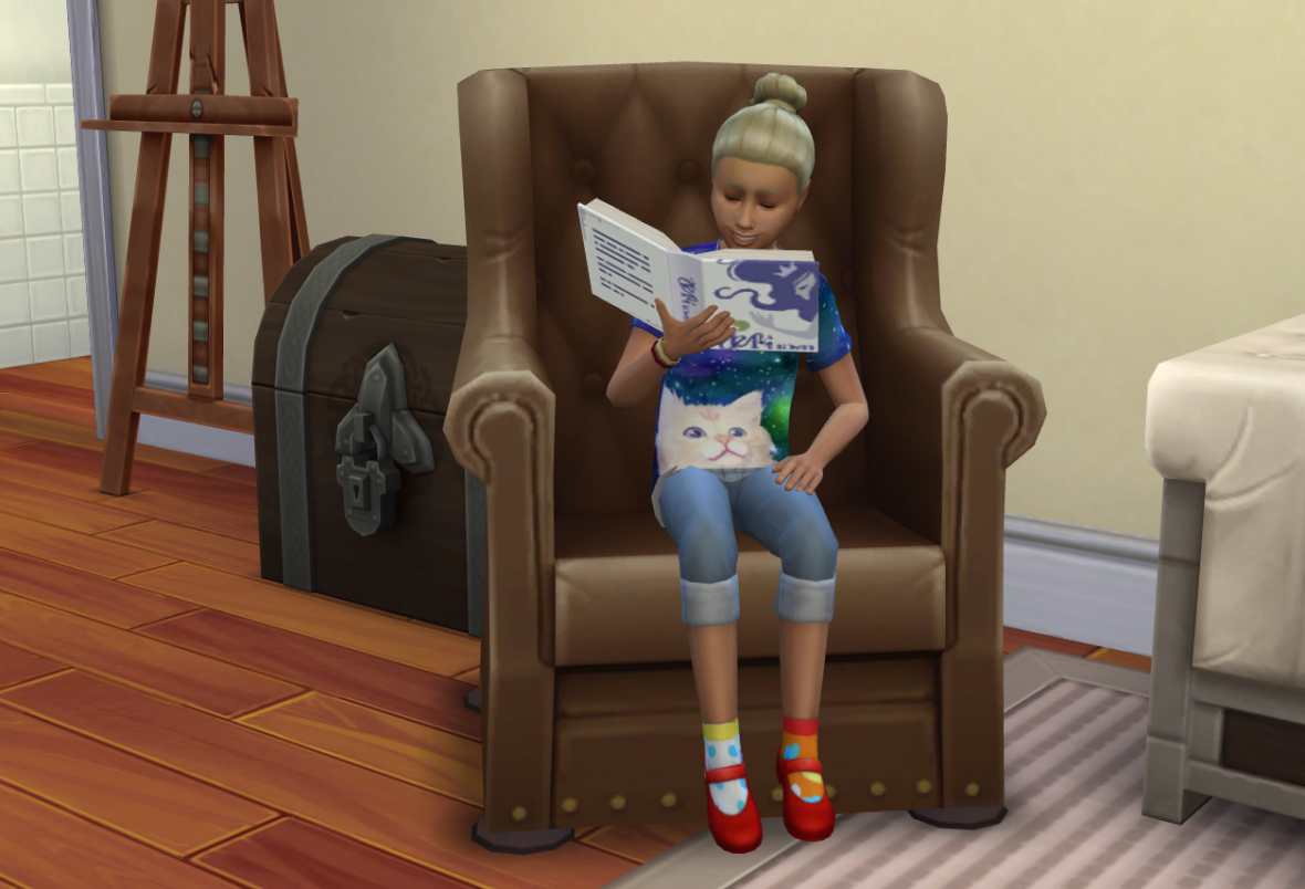 Child Victoria analyzes book
